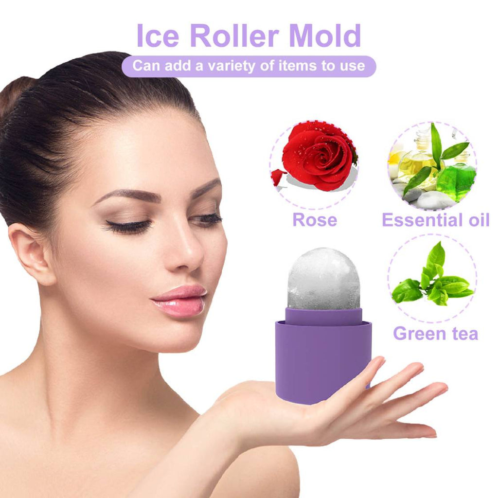 Silicone Ice Roller Mold Mini Portable Face Cleansing Tool Cold Compress Soothing Massage Ice Box Durable Skin Care Tool