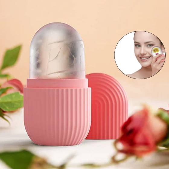 Silicone Ice Roller Mold Mini Portable Face Cleansing Tool Cold Compress Soothing Massage Ice Box Durable Skin Care Tool