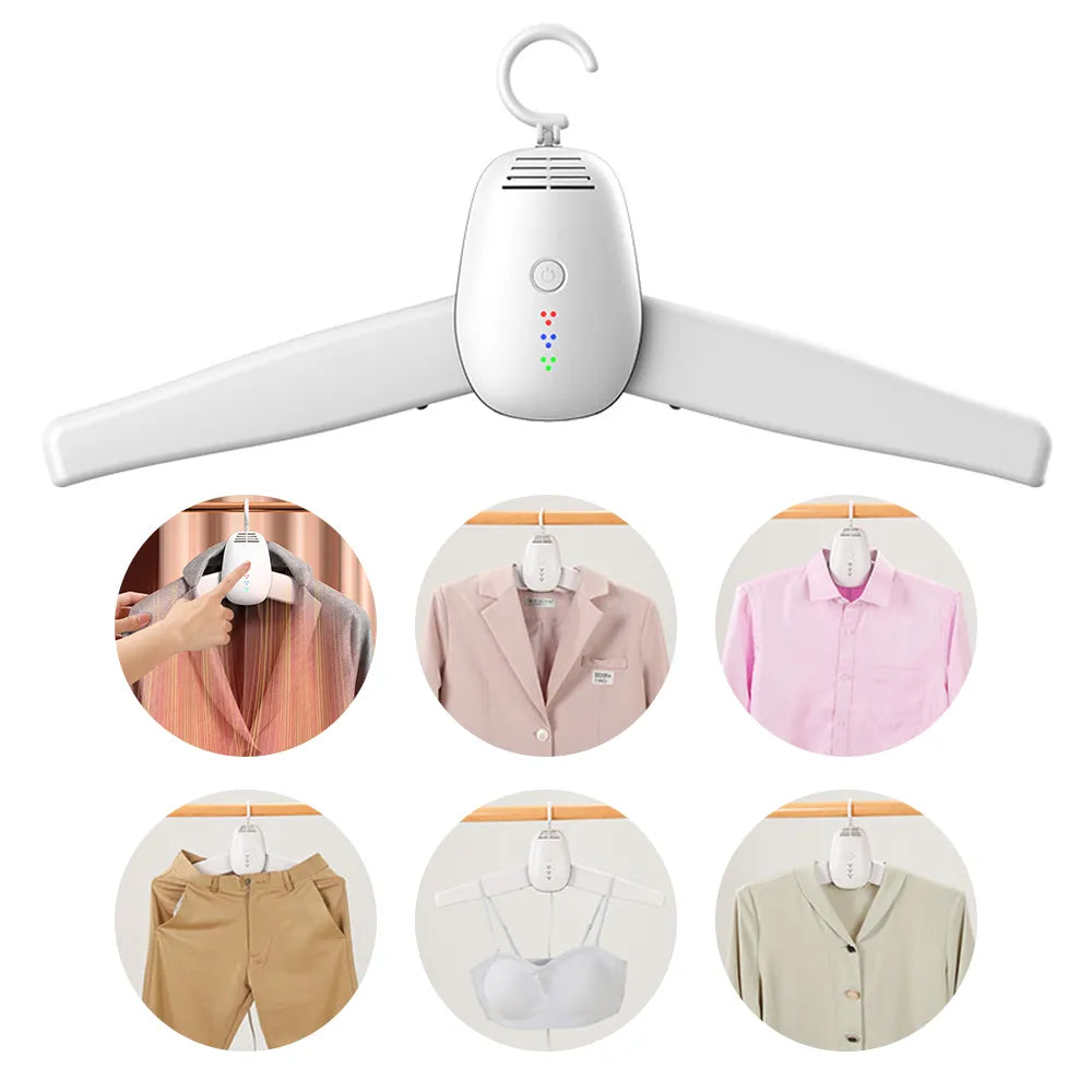DMWD 110V/220V Electric Clothes Drying Rack Shoe Dryer Portable Travel Mini Folding Available Clothing Shoes Heater Cloth Dryer