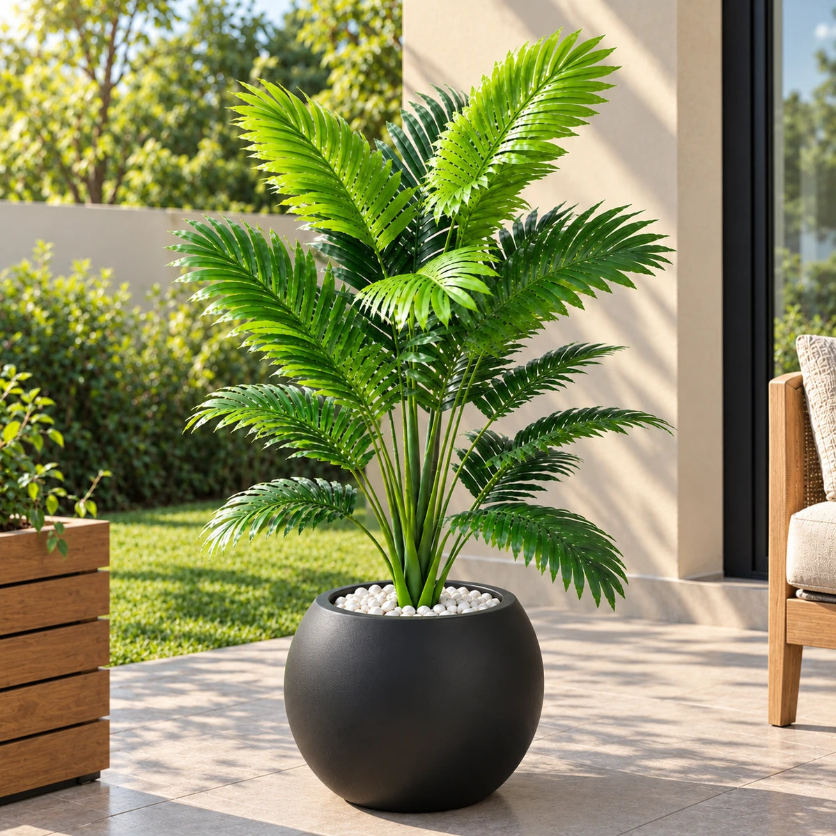 2-Foot Artificial Palm Plant for Home, Office and Entryway Décor