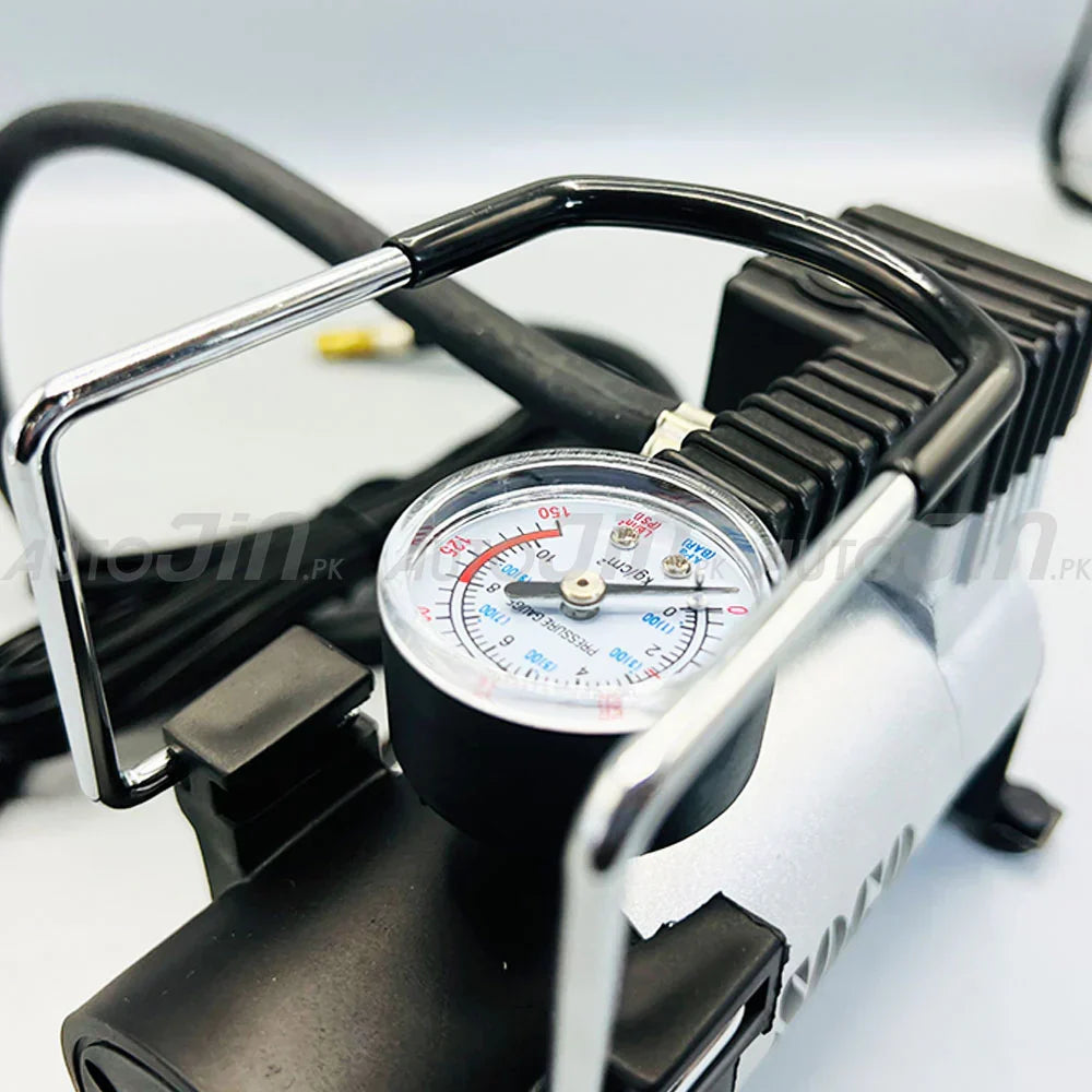 Portable car air pump car air pump electric single cylinder 12V tire emergency pump Tire inflation pump and pressure gauge