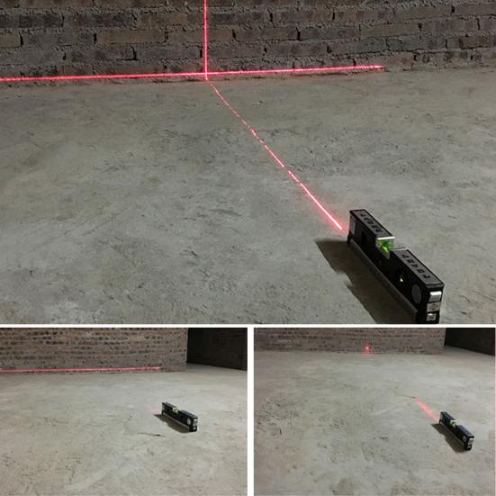 Home Multi-function High Precise Laser Leveling Instrument with Steel Ruler Cross Straight Line Laser Level Measuring Tools