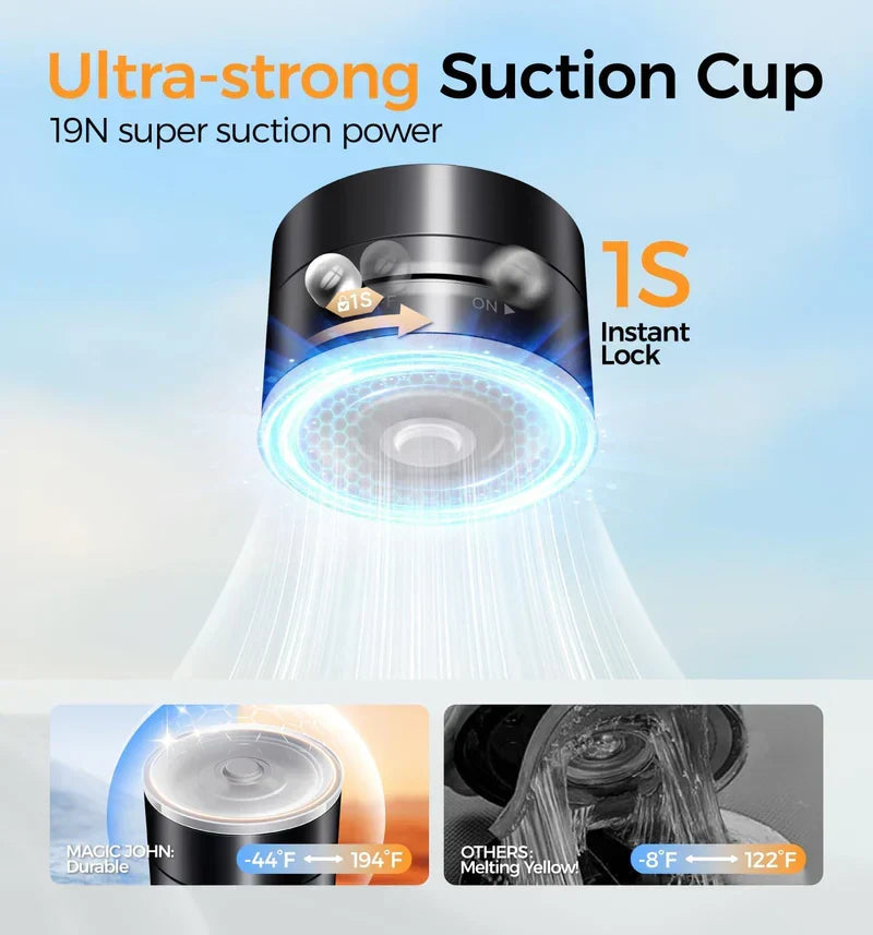 Vacuum Magnetic Suction Phone Holder, Retractable Folding Mobile Phone Stand, 360° Rotatable Suction Cup Phone Mount, Stand Magnetic Cell Phone Holder