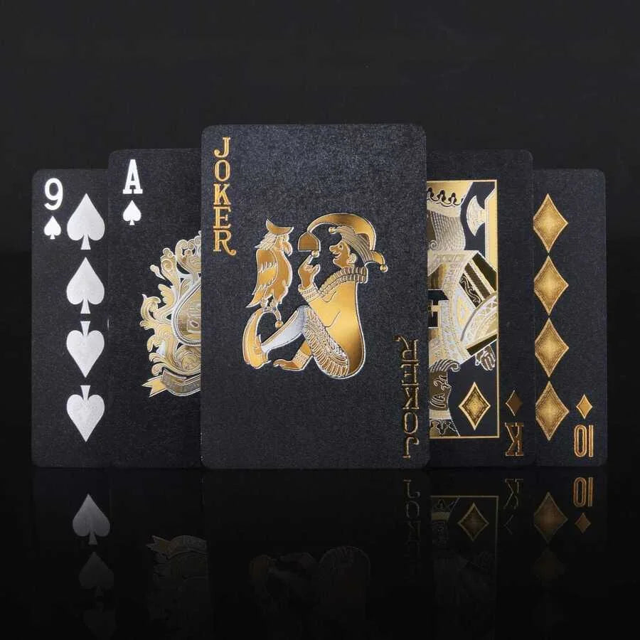 Black Royale PVC Playing Cards – Luxury Waterproof Premium Deck