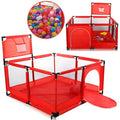 (4.1ft W, 4.1ft L, 2.2ft H ) Baby Playpen – Large Activity Playard with Breathable Mesh & Zipper Door + 100 Soft Balls | Safe Indoor & Outdoor Play Fence | Fast Delivery Across Pakistan