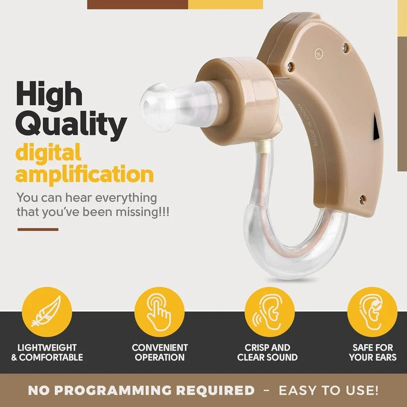 Adjustable volume hearing aid for clearer conversations