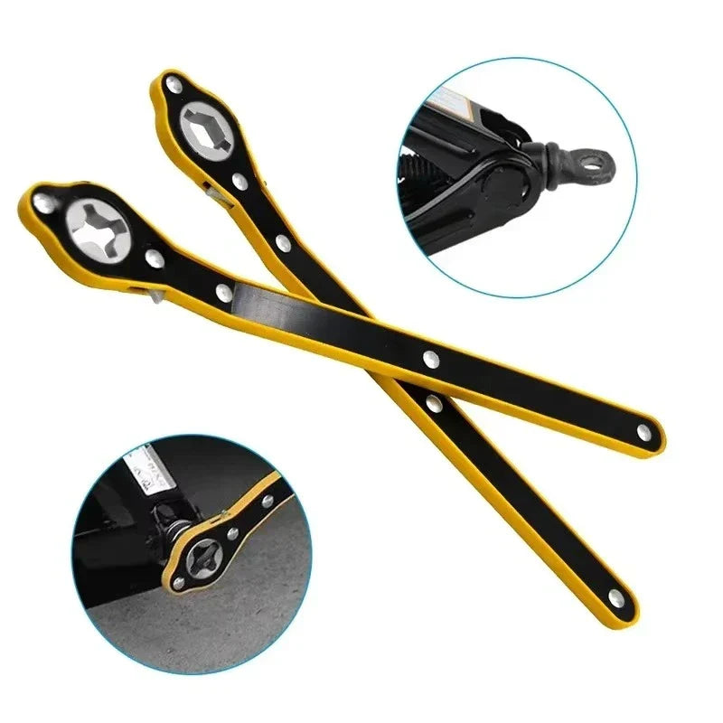Oil filter wrench – Adjustable ratchet tool gripping an oil filter cap