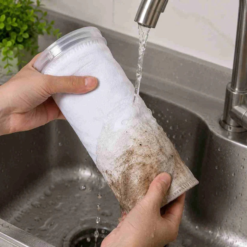 Durable water filter bag for home and commercial tanks