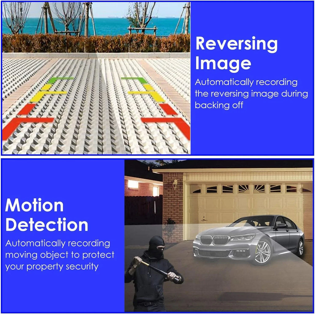 Full HD 1080P dash cam showing wide‑angle front road view

