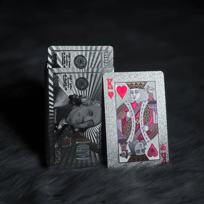 Premium Silver PVC Playing Cards – Waterproof, Glossy & Built to Last