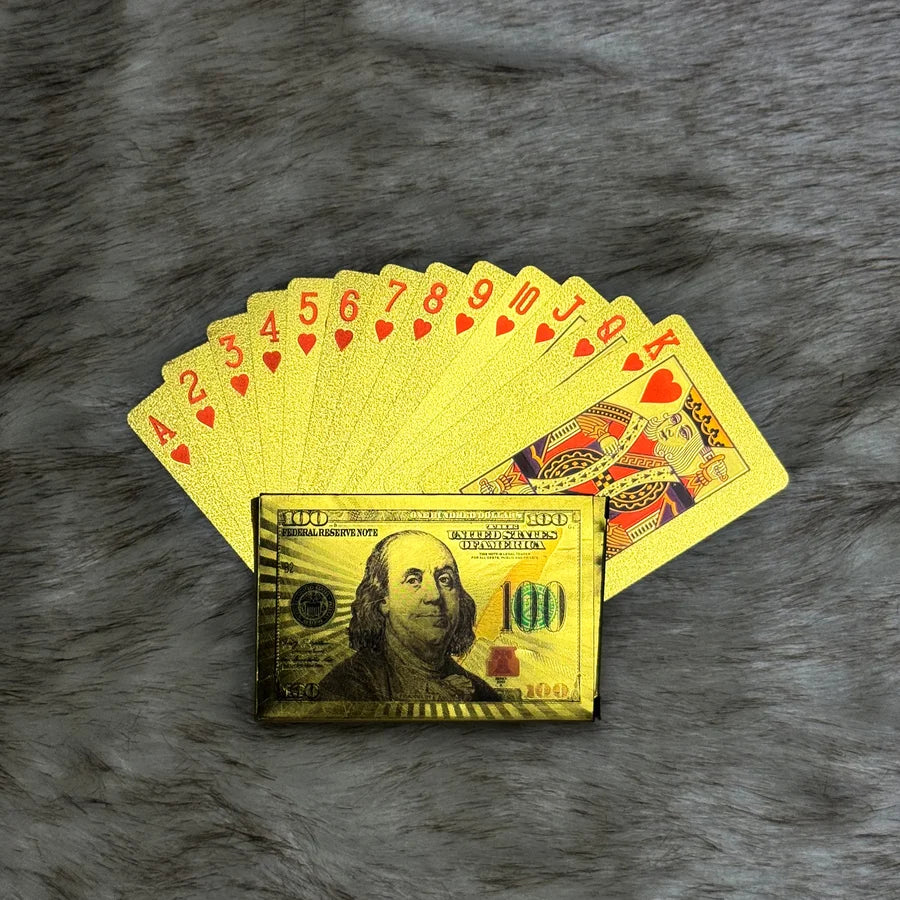Luxury Golden PVC Playing Cards – Waterproof Premium Gold Edition Deck