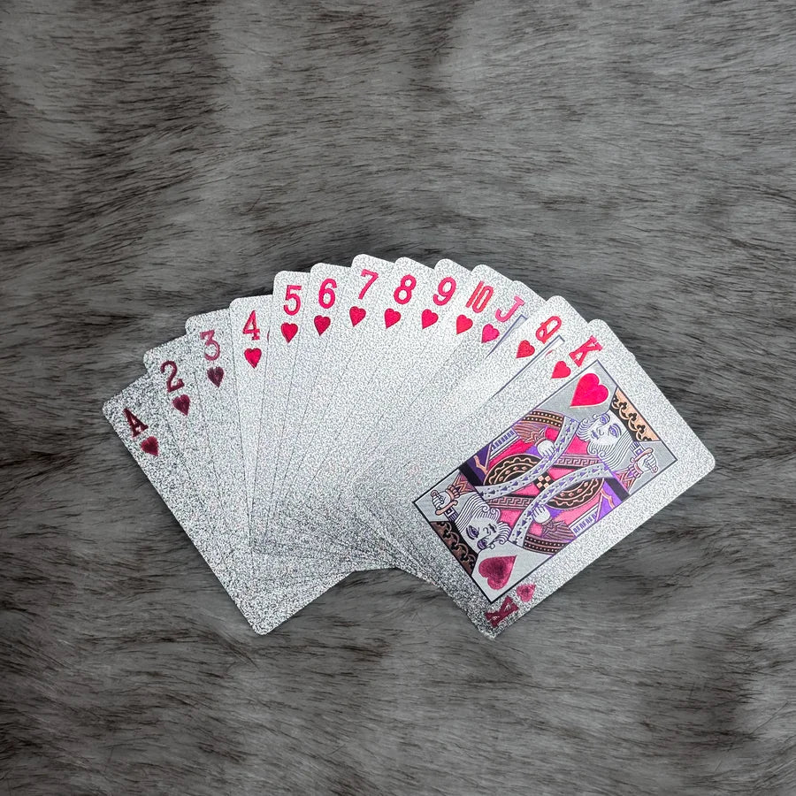 Premium Silver PVC Playing Cards – Waterproof, Glossy & Built to Last