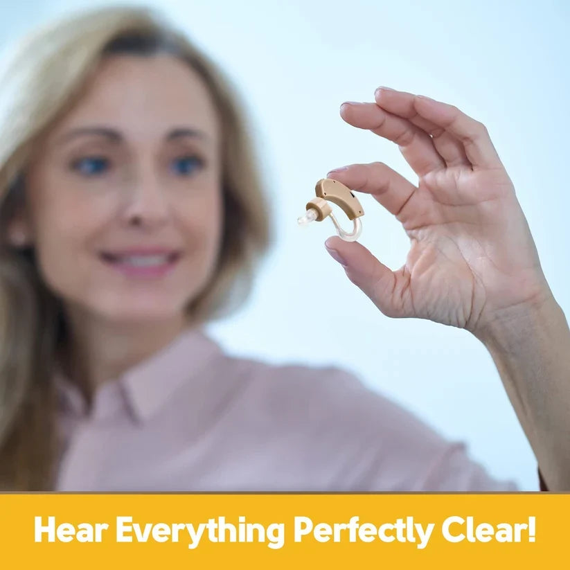 Lightweight hearing aid worn on ear for comfort