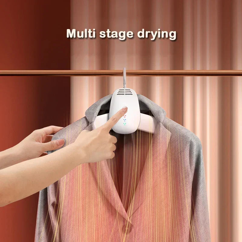 DMWD 110V/220V Electric Clothes Drying Rack Shoe Dryer Portable Travel Mini Folding Available Clothing Shoes Heater Cloth Dryer