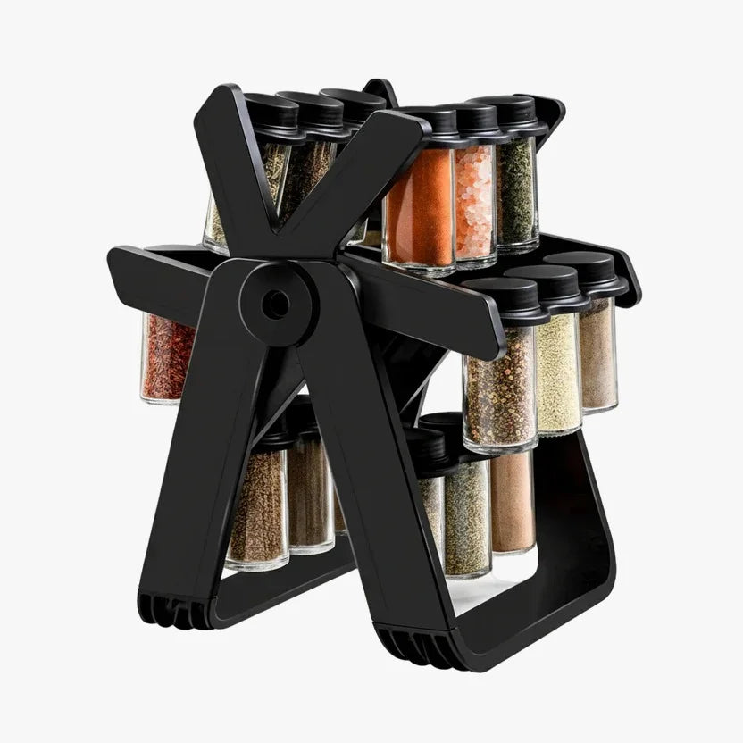"Space-saving Ferris Wheel spice rack for kitchen"