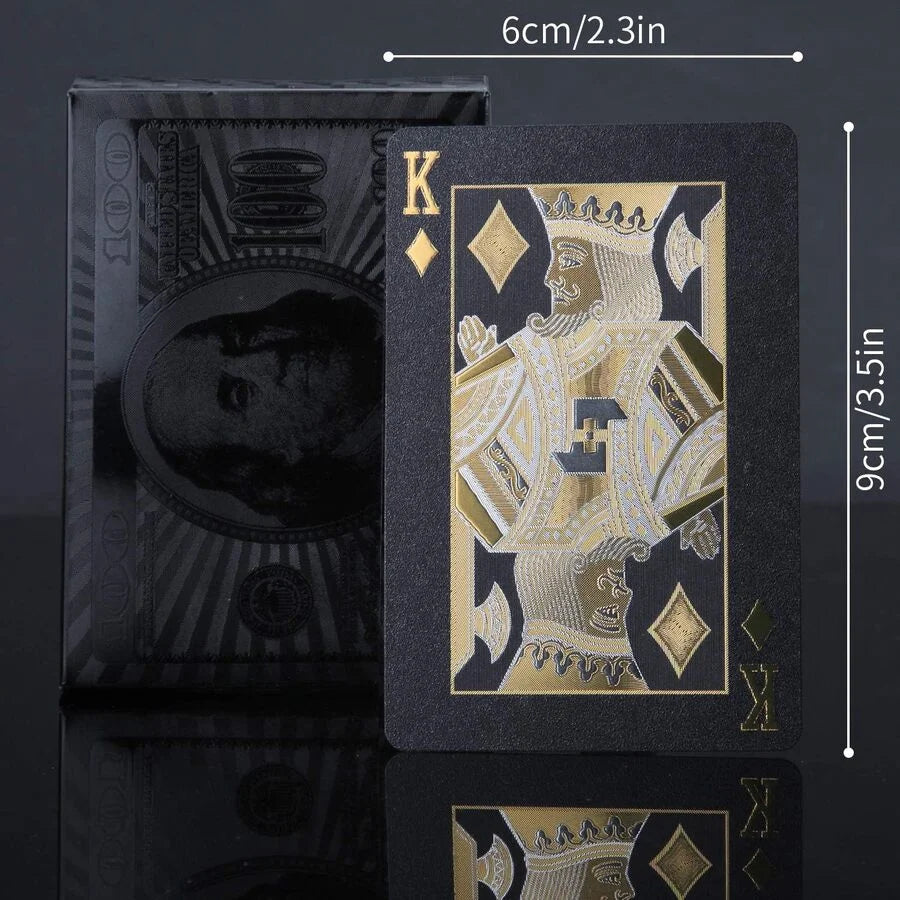 Black Royale PVC Playing Cards – Luxury Waterproof Premium Deck