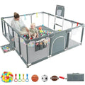 ( 4.1ft W 6ft L 2.2ft H ) Extra Large Baby Playpen With free 100 soft balls – Playard with Basketball Hoop | Safe & Spacious Play Fence for Babies & Toddlers | Fast Delivery Across Pakistan