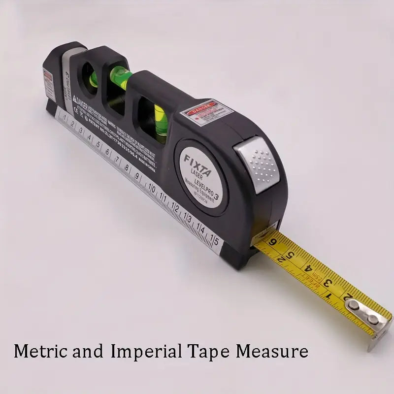 Home Multi-function High Precise Laser Leveling Instrument with Steel Ruler Cross Straight Line Laser Level Measuring Tools