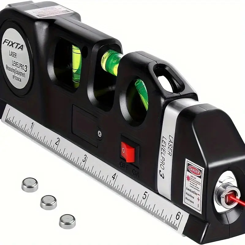 Home Multi-function High Precise Laser Leveling Instrument with Steel Ruler Cross Straight Line Laser Level Measuring Tools