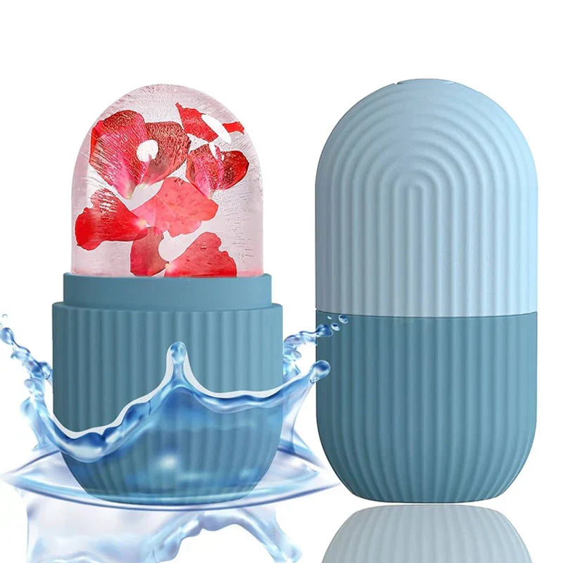 Silicone Ice Roller Mold Mini Portable Face Cleansing Tool Cold Compress Soothing Massage Ice Box Durable Skin Care Tool