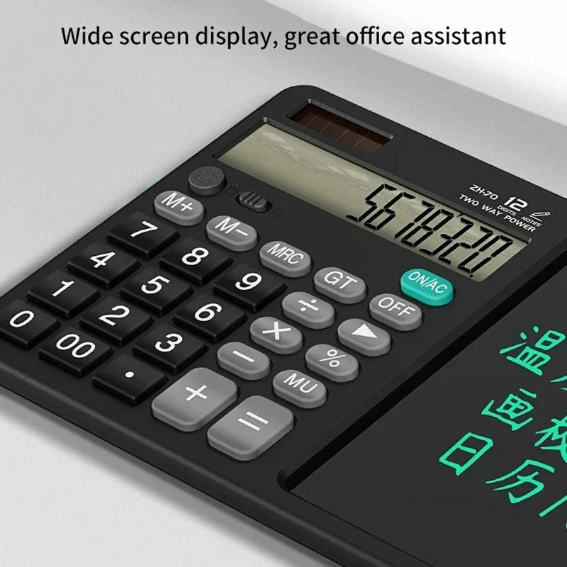 Multifunction Calculator with 5.7" LCD Writing Tablet – Dual Purpose Note & Calculation Device