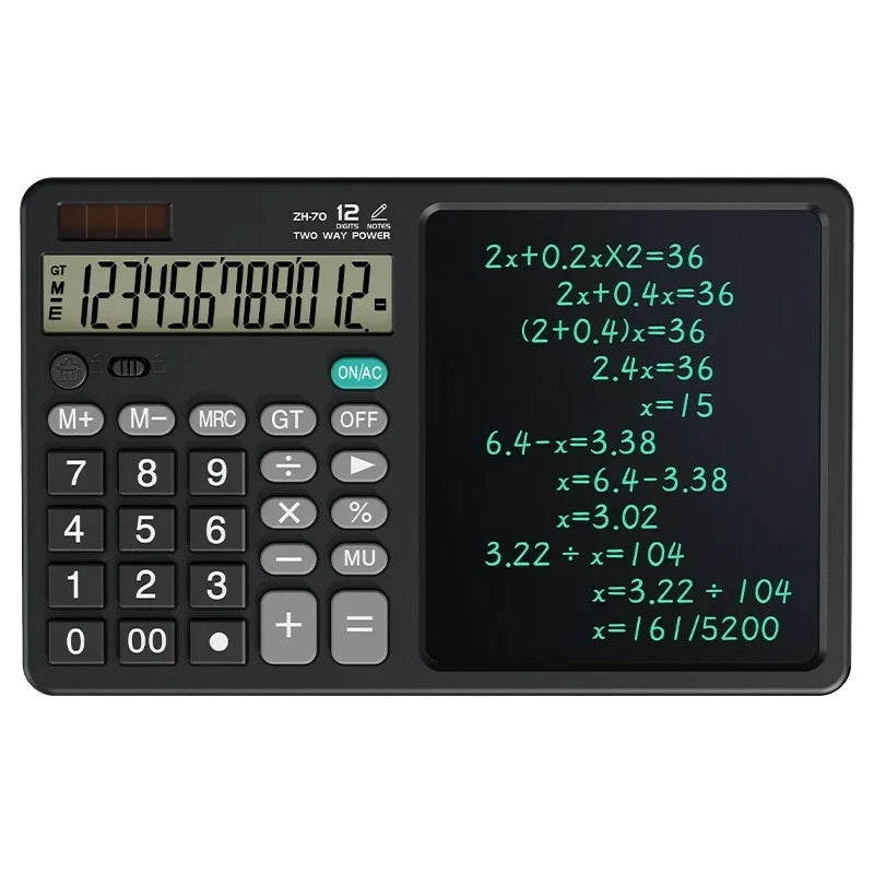 Multifunction Calculator with 5.7" LCD Writing Tablet – Dual Purpose Note & Calculation Device